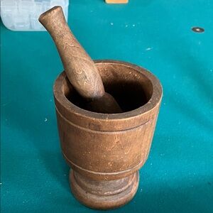 Wooden Mortar and Pestle